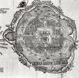 Karte von Tenochtitlan aus 