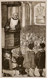 Martin Luther predigt, ca. 1517
