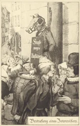 Mittelalterliche Bestrafung für Obszönität