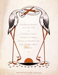 Menü für ein Taufessen. Deutschland, 8/07/1900