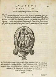 Nicht-identische Zwillinge im Mutterleib, Illustration aus Kapitel 14, Buch 4 von Über die Empfängnis und das Wachstum des Menschen von Rueff, 1587