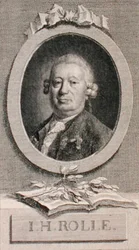 Porträt von Johann Heinrich Rolle, graviert von Geyser