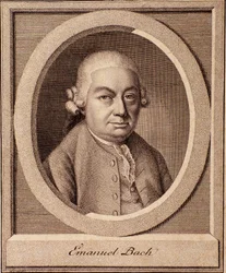 Porträt des deutschen Komponisten Carl Philipp Emanuel Bach (1714-1788), Sohn von Johann Sebastian Bach