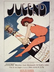 Plakat für Jugend, illustriertes Wochenmagazin für Kunst und Leben, München, 1897
