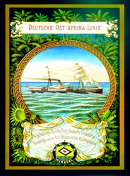 Plakat zur Werbung für die Deutsch-Ostafrika-Linie, 1890