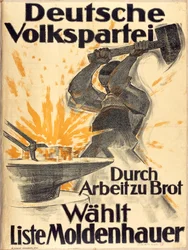Plakat für die Deutsche Volkspartei