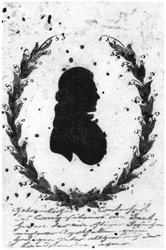 Silhouette von Ludwig van Beethoven (1770-1827)