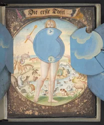 Darstellungen des Menschen in drei verschiedenen Zuständen