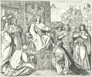 Der Heilige Römische Kaiser Heinrich VII. ruft seinen Sohn, Johann von Böhmen, zurück