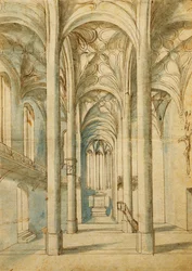 Das Innere einer gotischen Kirche, 1592