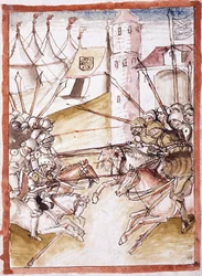 Die Römer greifen Augsburg an, ca. 1490