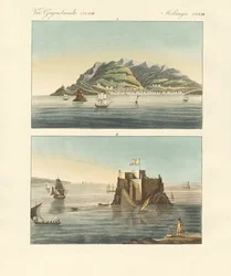 Die Stadt Funchal und Fort Loo auf der Insel Madeira