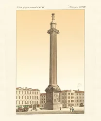 Das Denkmal in London (Farbstich)