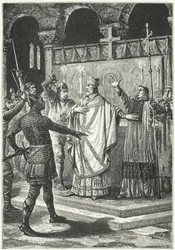 Die Ermordung von Thomas Becket in der Kathedrale von Canterbury