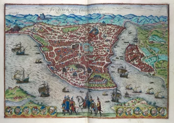 Ansicht von Konstantinopel (kolorierter Stich)