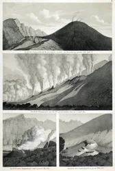 Ansicht des Monte Somma und des Vesuvs, gesehen vom Westen vom Observatorium, 27. April 1855