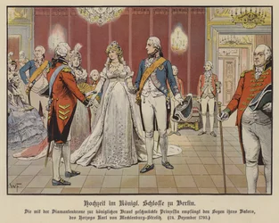 Hochzeit von Kronprinz Friedrich Wilhelm von Preußen und Prinzessin Louise von Mecklenburg-Strelitz im Königlichen Palast, Berlin, 24. Dezember 1793