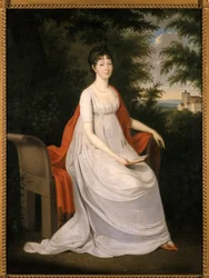 Frauen auf einer Bank sitzend, 1800