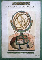 Zodiacale Armillarsphäre in „Astronomiae instituatae machanicia“ von Tycho Brahe (1546-1601)