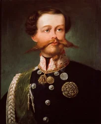 Porträt des Herzogs von Savoyen Vittorio Emmanuel II. 1848