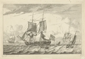Segelschiffe auf unruhigem Wasser