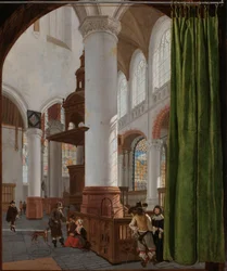 Innenraum der Oude Kerk in Delft