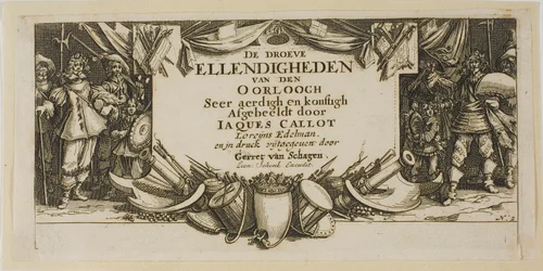 Frontispiz, aus Die großen Leiden des Krieges