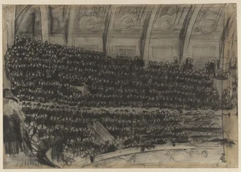 Zuschauer auf den Tribünen des Circus Carré