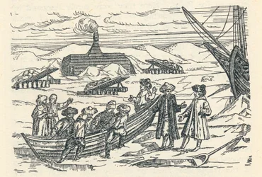 Barents in der Arktis: Hütte, in der wir überwinterten