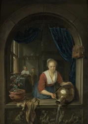 Dienstmädchen am Fenster, ca. 1660