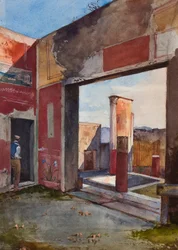 Das Haus von Castor und Pollux in Pompeji mit einem offiziellen Führer, mit Ergänzungen eines bourbonischen Schülers