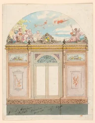 Bemalte Wanddekoration, 1870