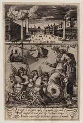 Ansicht des Markusplatzes, Venedig (Gravur)