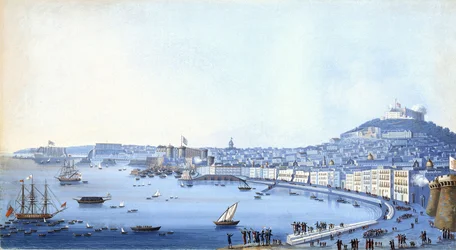 Die Ankunft von Konteradmiral Horatio Nelson (1758-1805) in Neapel (Italien), 22. September