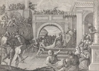 Doge Enrico Dandolo krönt Baldovino zum ersten Kaiser des Lateinischen Reiches von Konstantinopel, 1745-94
