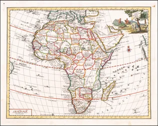 1740 Karte von Afrika von Giambattista Albrizzi