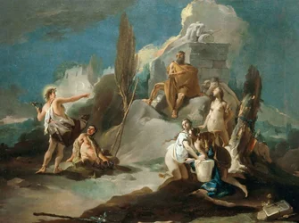 Apollo und Marsyas, 1730