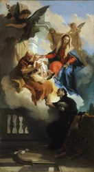 Die Heilige Familie erscheint dem Heiligen Kajetan in einer Vision, ca. 1735