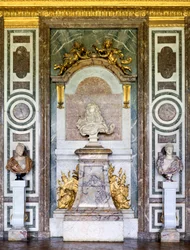 Büste von Ludwig XIV., Salon de Diane, Grand Apartment, Schloss Versailles, Frankreich, 17. Jahrhundert