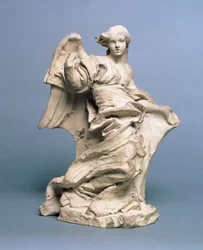 Halbknieender Engel, 1673-74