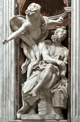 Der Prophet Habakuk und der Engel, 1656-1661, Rom, Basilika Santa Maria del Popolo, Cappella Chigi