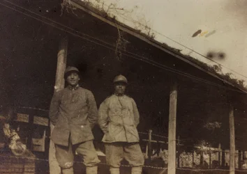 Album "Bilder des Krieges II": Italienische Soldaten im Val Chiusone nach Podsenica, 09/1917