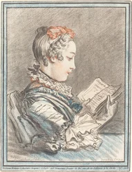 Junges Mädchen liest Héloise und Abélard, 1770