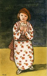 Mädchen mit Taube