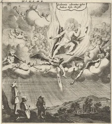 Christus erscheint am Himmel