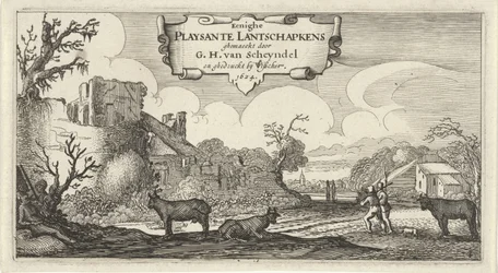 Titelblatt von zwölf Landschaften mit Figuren
