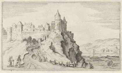 Festungsstadt auf einem Hügel