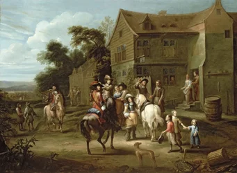 Prinz Wilhelm von Oranien mit Jägern