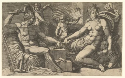 Venus und Vulkan an der Schmiede