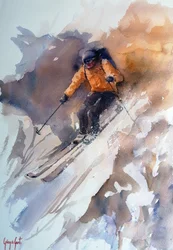 Dynamische Skiabfahrt